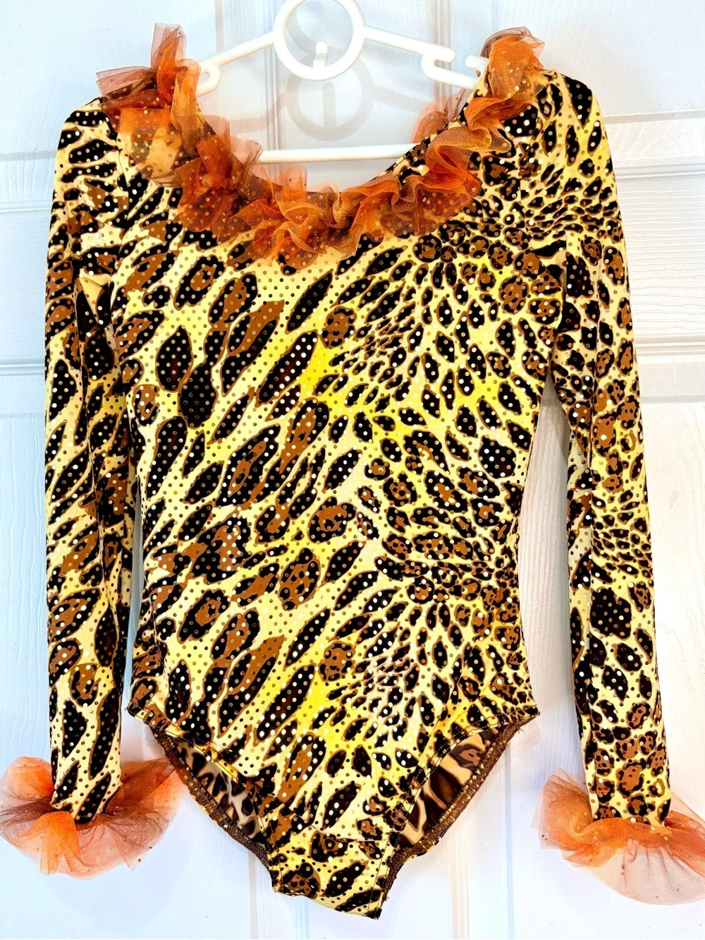 Weissman Girls Sparkly Leopard Lion Dance Ballet Costume Size MC